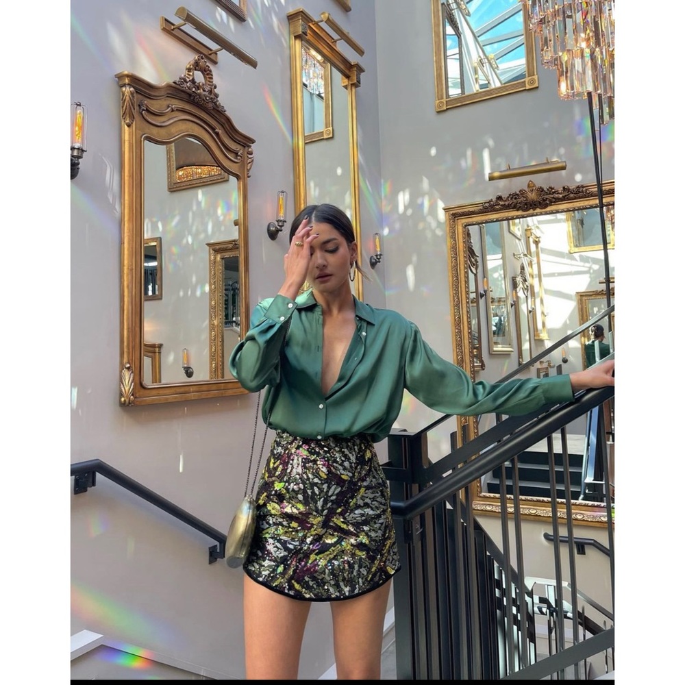 NWT zara short sequin skirt - Picture 5 of 13